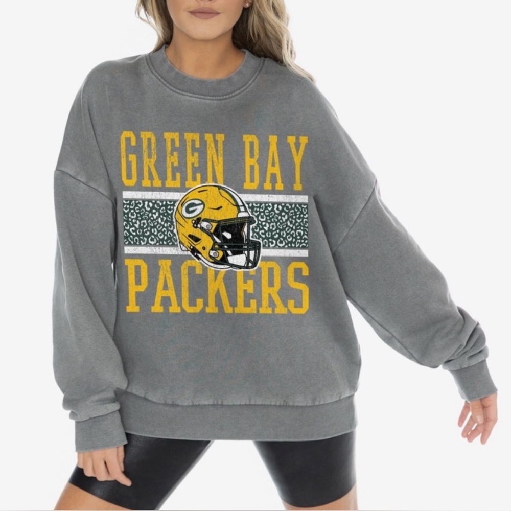 Green Bay Packers Gameday Couture Vintage Wash 
Oversized Sweatshirt NWT 🌴